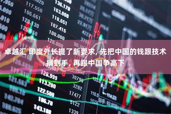 卓越汇 印度外长提了新要求, 先把中国的钱跟技术搞到手, 再跟中国争高下